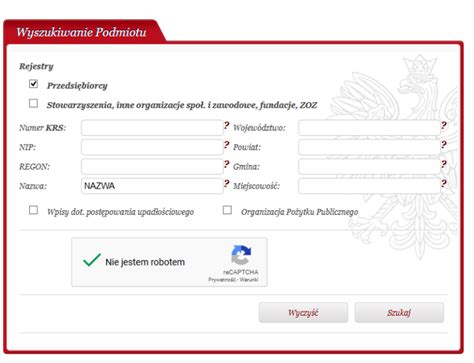 wyszukiwarka cidg|Operacje na wpisie .